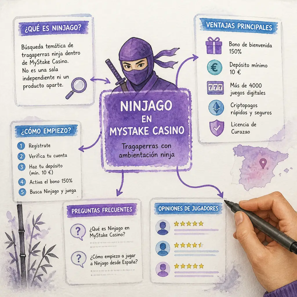 MyStake Casino Ninjago en España visual guide for MyStake Casino